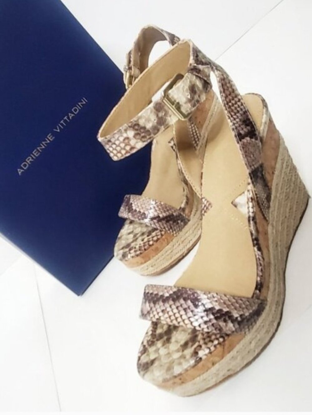 Adrienne Vittadini Braided Wedge Platform Sandals 4.5â Size 8.5 (New with Box)